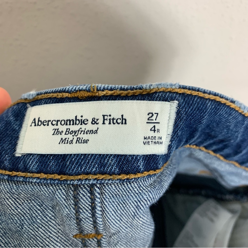 Abercrombie & Fitch The Boyfriend Mid Rise Jean Sz 27/4R - Picture 6 of 7
